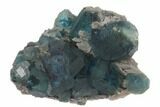 Blue-Green Fluorite on Sparkling Quartz - China #120335-1